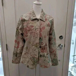 Analogy Floral Design Jacket, Size L